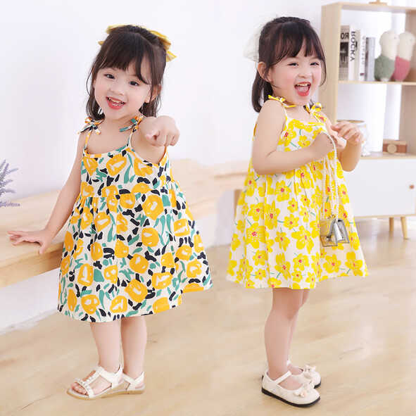 2 3 4 5 6 7 Years Old Girls Suspender Dress Summer New Children&#39;s ...