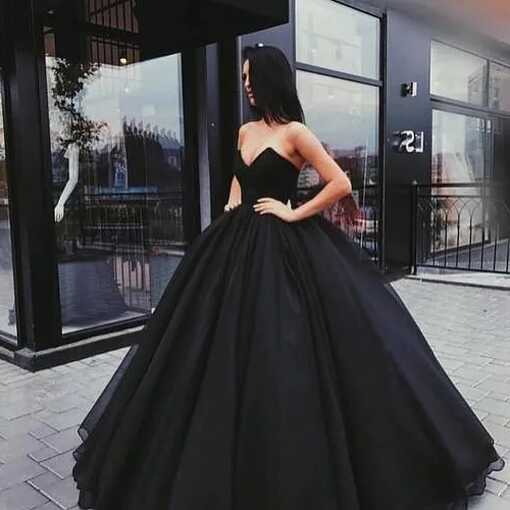 2018 New Black Elegant Prom Dresses Vestidos De Sweetheart ...