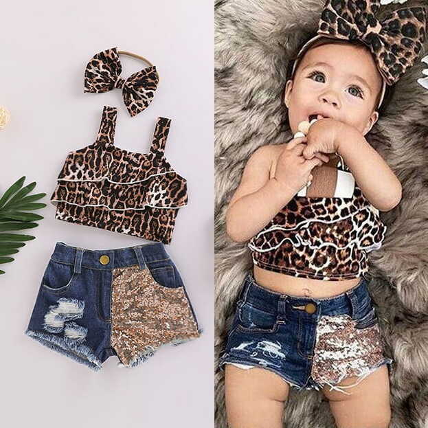 2020 Fashion Denim Outfits for Toddler Baby Girls Sleeveless ...