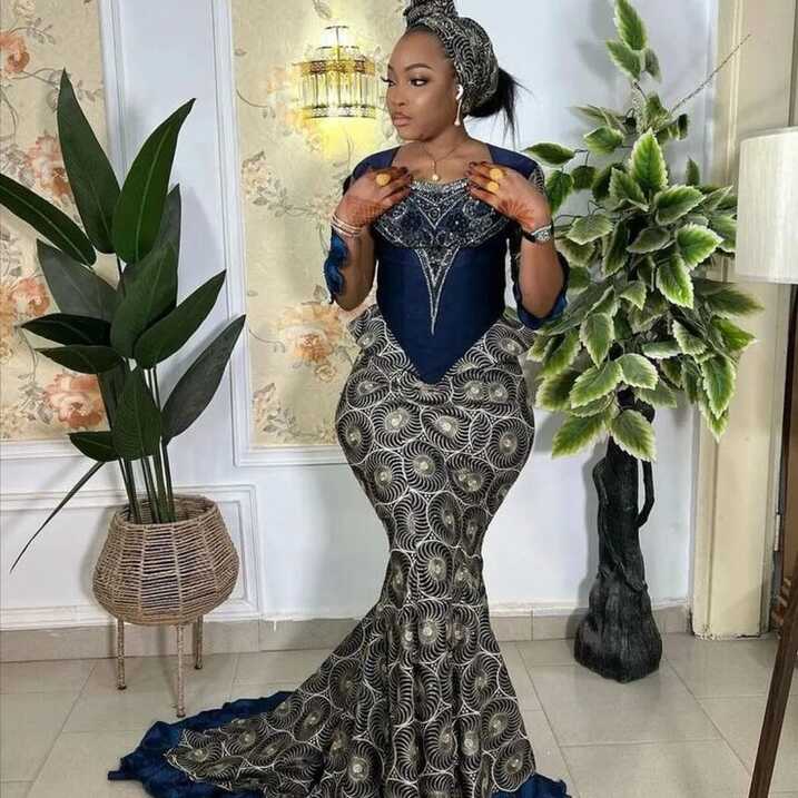 2022 Beautiful Ankara Long Gown Styles for Ladies. - Ladeey