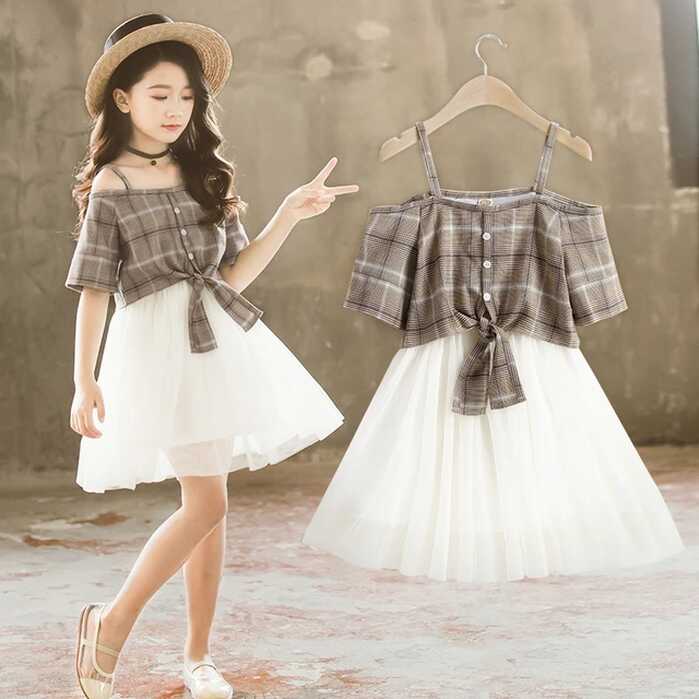 2022 Teens Summer Teenager Baby Kids Girl Flower Clothes Evening ...