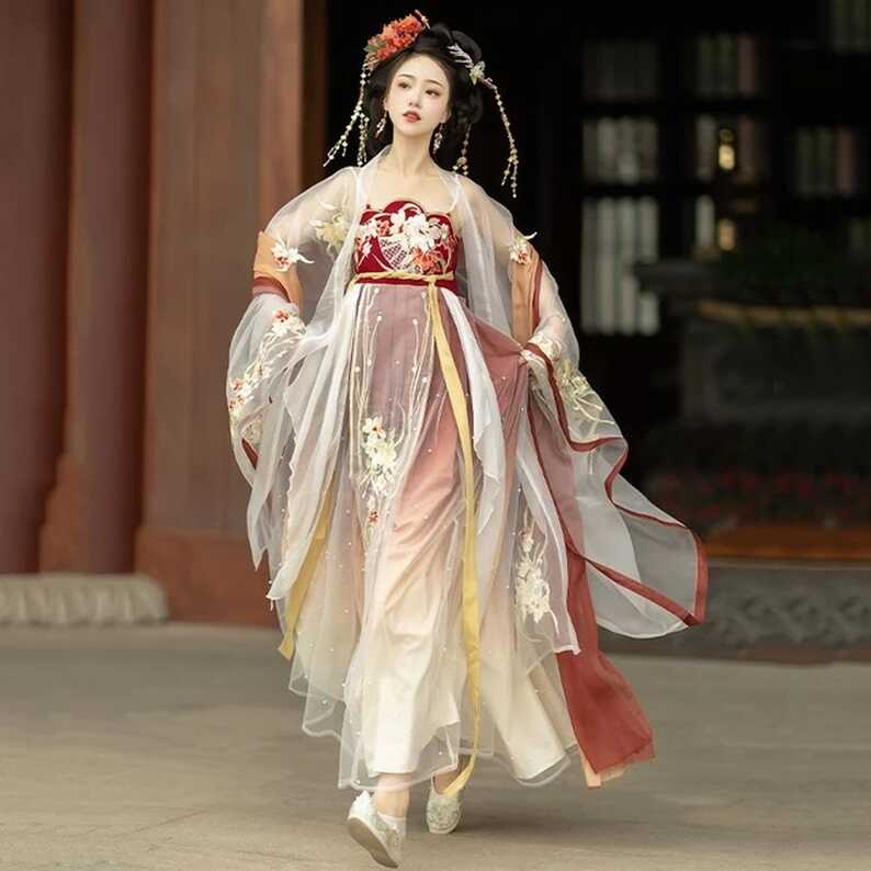 2023 Hanfu Female Daily Chinese Traditional Dress Tang Dynasty ...