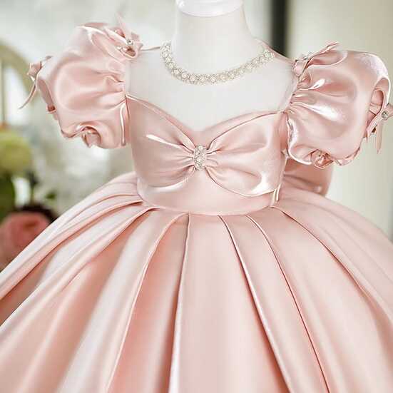 2023 New Children Elegant Princess Dress Baby Girls Cute Bow Puff ...