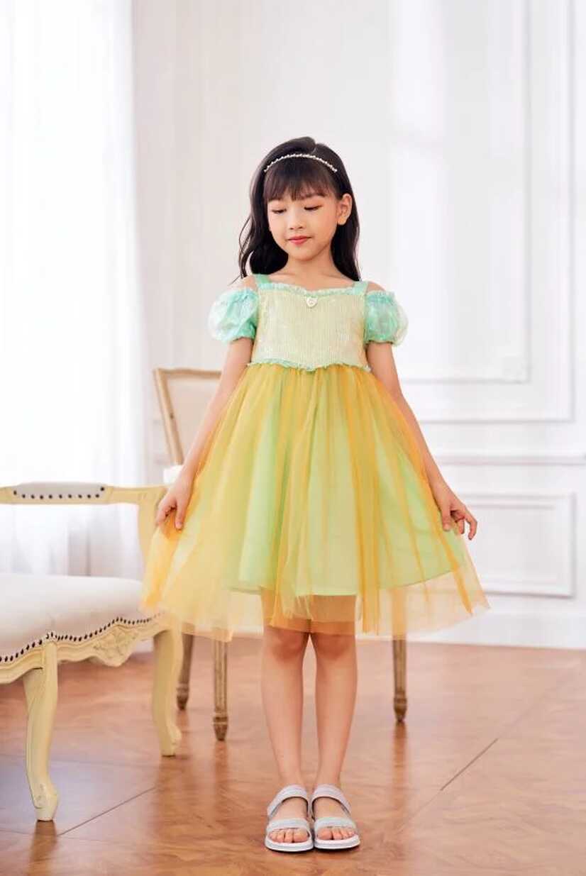 2023 New Kids Girls Frock Design Sequined Cute Princess Dress ...