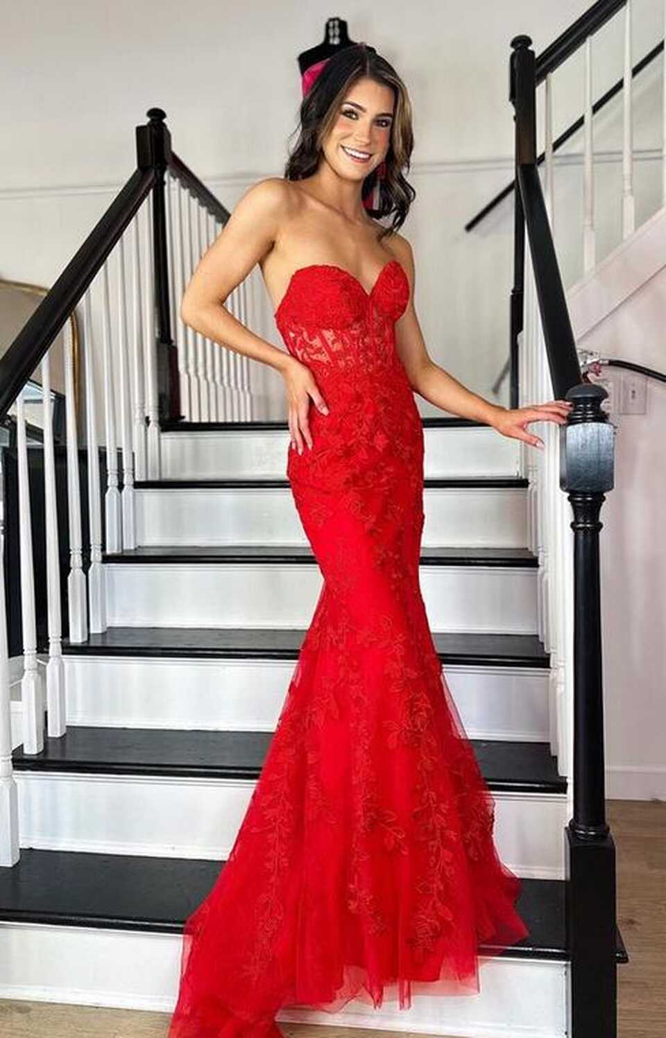 2023 Sexy Red Mermaid Long Prom Dress BP785 – PromDressForGirl