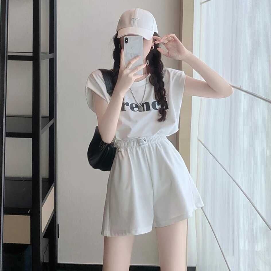 2023 Summer Korean Fashion Women Casual Sports Two-piece Sets ...