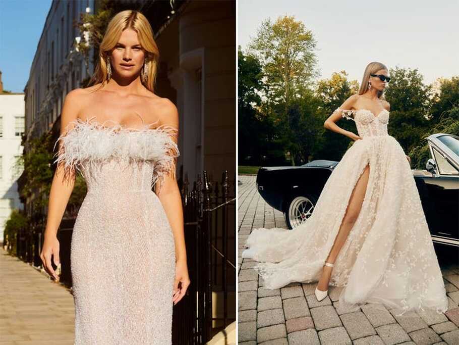 2023 Wedding Dress Trends: Feathers, Thigh-High Slits - Business ...