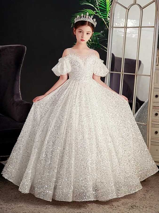 2024 Luxurious Host Dress for Girls Teenage Girl Elegant Sequins ...