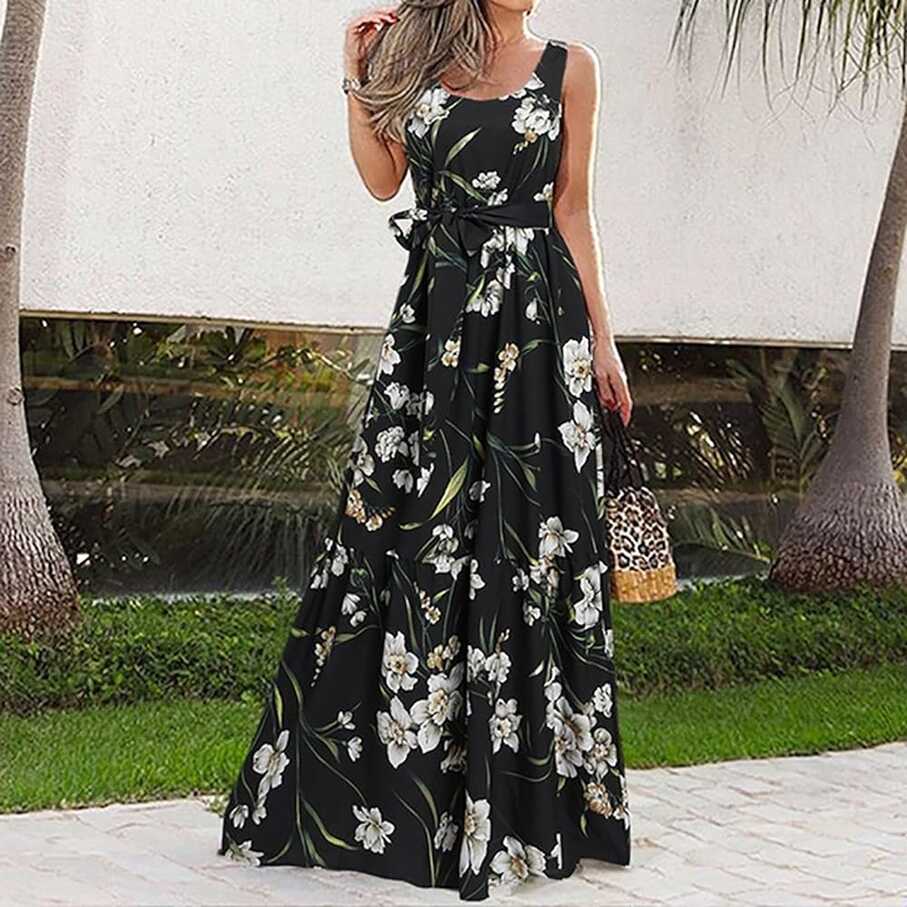 2024 New 9K-Style Summer Dresses for Women with Floral Print ...