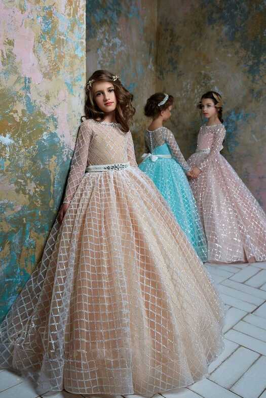 2362 Girls Princess Ball Gown long sleeves | Бальные платья ...