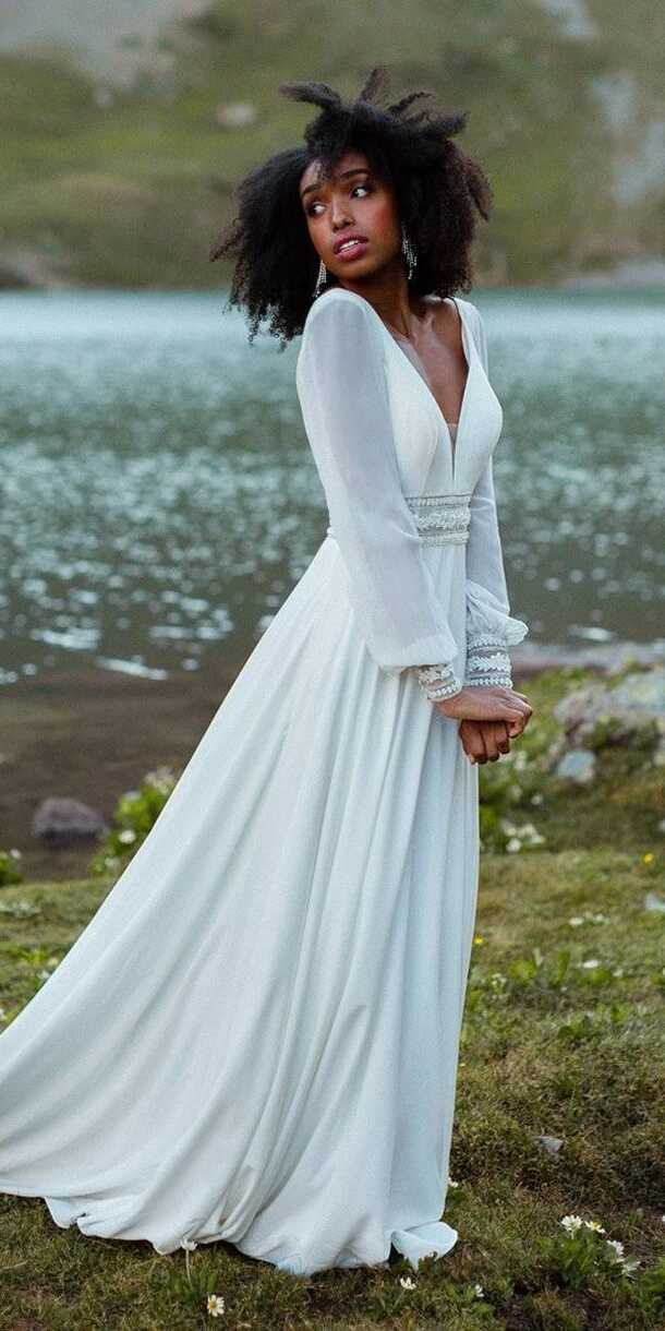 24 Amazing Boho Wedding Dresses With Sleeves | Wedding Dresses Guide