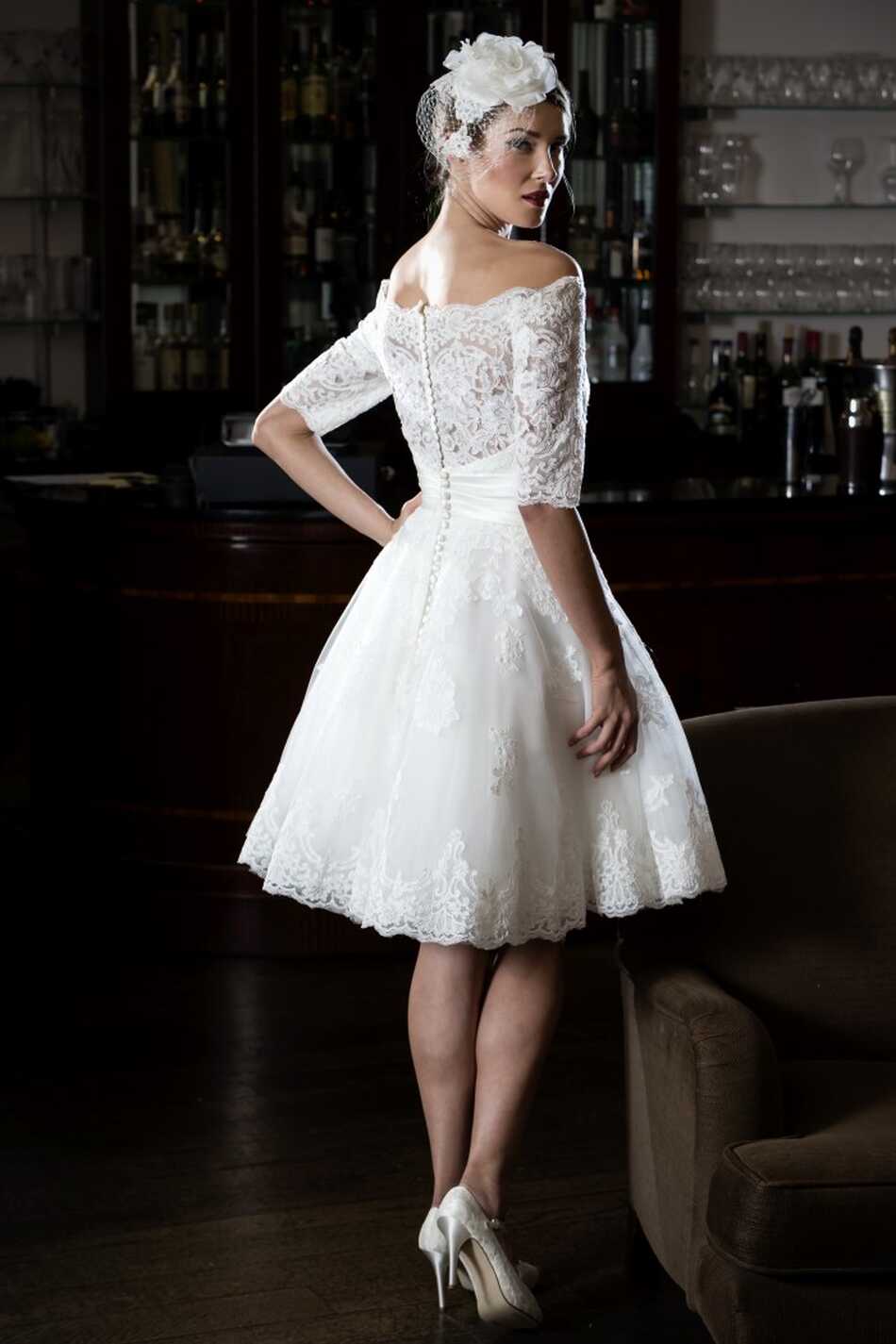 25 Of The Most Beautiful Tea Length Short Wedding Dresses With ...