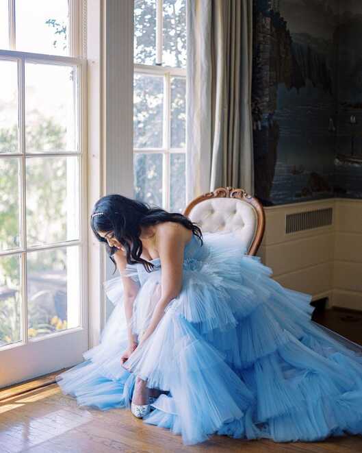 27 Blue Wedding Dresses That Are Beyond Beautiful