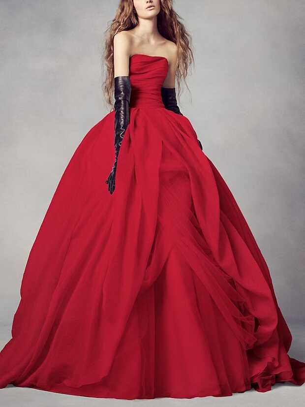 27 Red Wedding Dresses That Are Showstopping (and Shoppable)