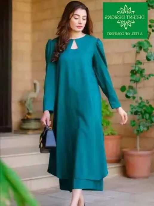 2pc Simple Stitched Dress For Women