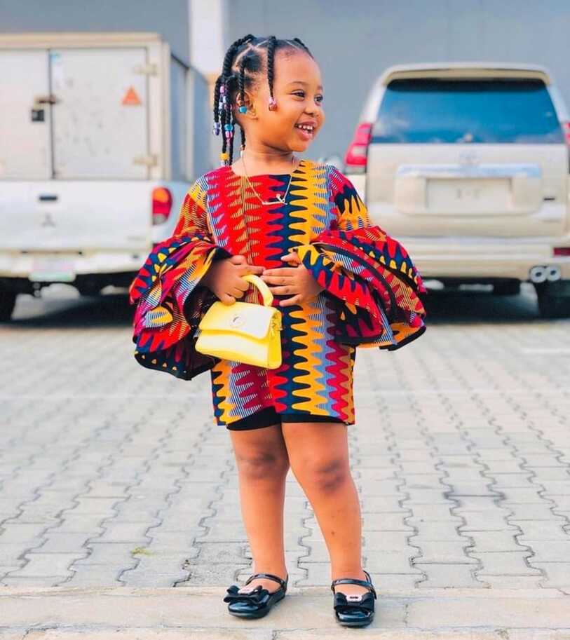 3 Layered Sleeve Ankara Dress, African Baby Girl Dress, by ...