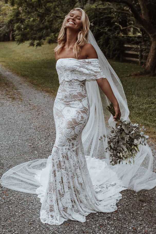 30 Sheer &amp; Illusion Wedding Dresses to Wow | OneFabDay.com