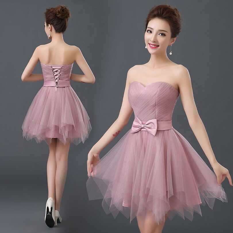 33.78US $ 10% OFF|Robe De Soiree 2022 Strapless Sister Dress Short ...