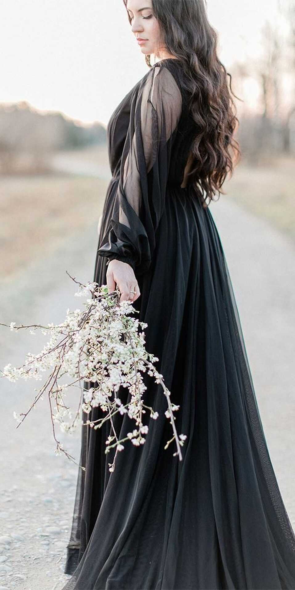 33 Beautiful Black Wedding Dresses That Will Strike Your Fancy ...