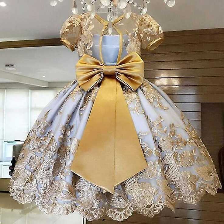 4-10 Years Kids Dress For Girls Wedding Tulle Lace Girl Dress ...