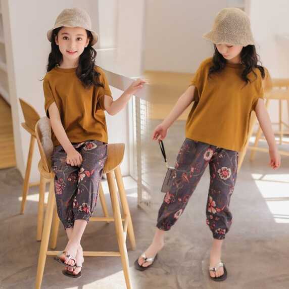 4-6 years Short Sleeves Stylish Light Brown Shirt and Printed ...