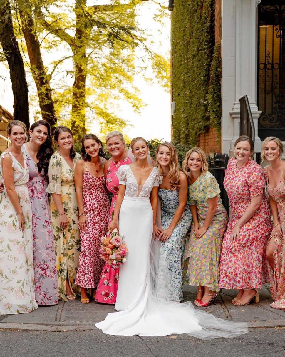 45 Best Floral Bridesmaid Dresses for a Botanical Look