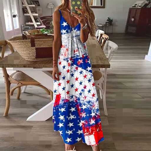 4th of July Outfits for Women 2023 American Flag Patriotic Print ...