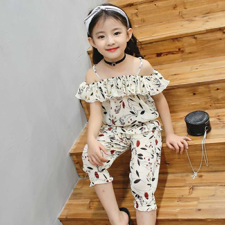 5-9 YEARS GIRLS OFF White CHIFFON SET SUMMER NEW LITTLE GIRL OFF ...