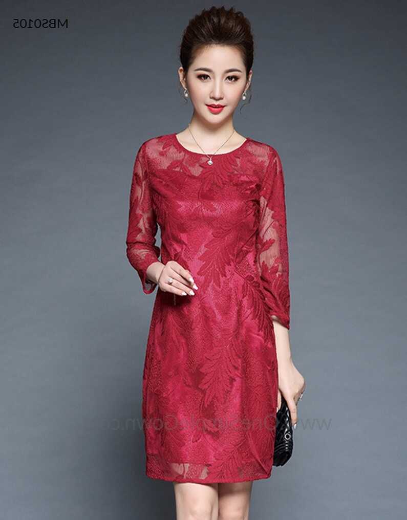 5 Color Elegant Flowers Lace Short Dinner Dress - OneSimpleGown.com