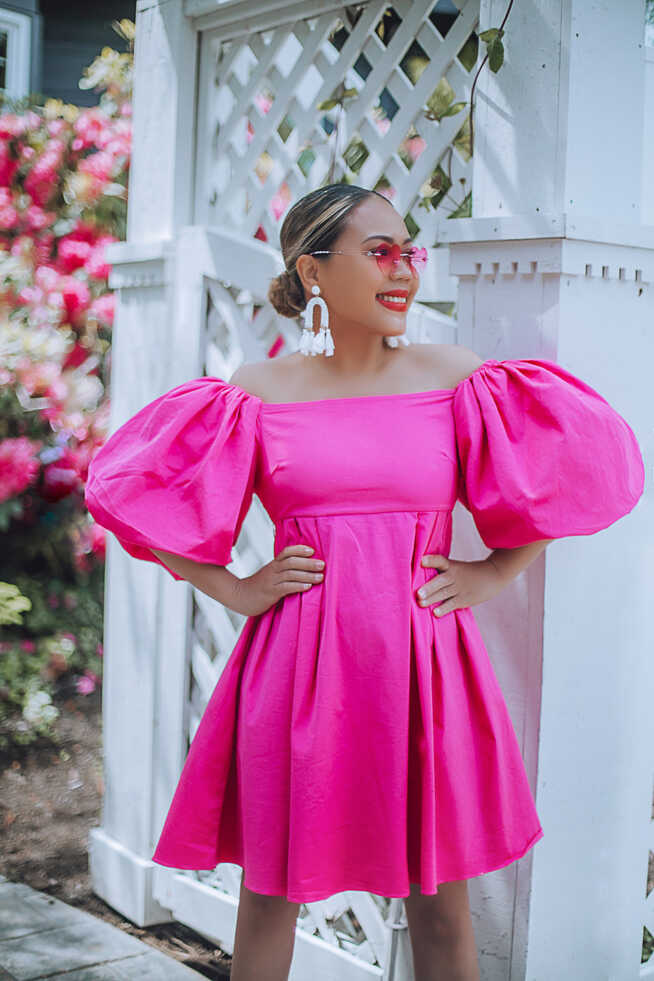 5 Ways How to Wear Hot Pink Dress – The Len Parent Style | A ...