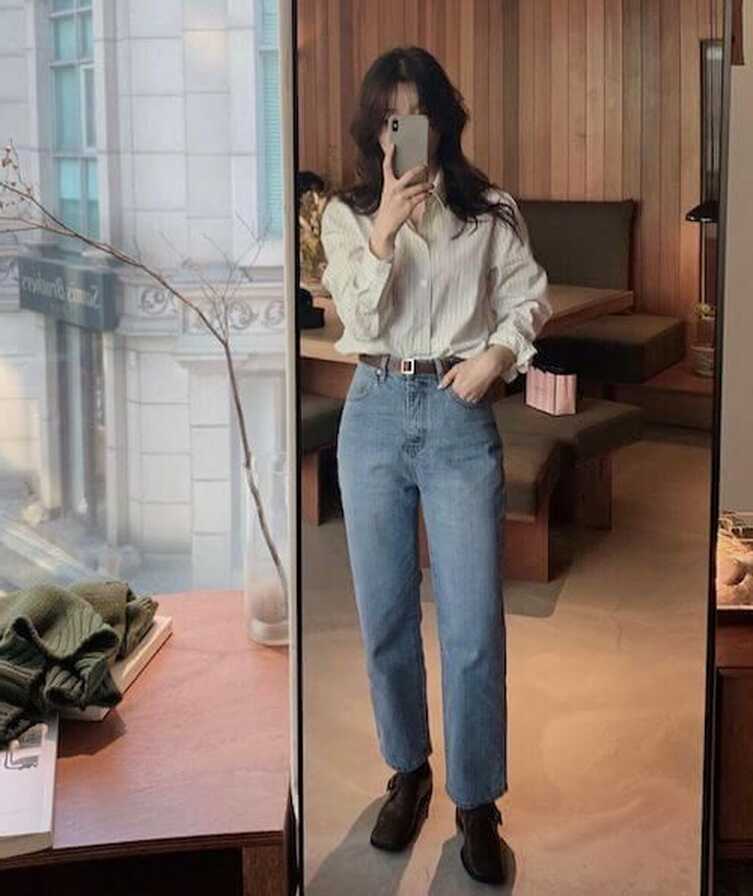 50+ Cute Korean Outfits With Jeans [2024] To Copy For Korean ...