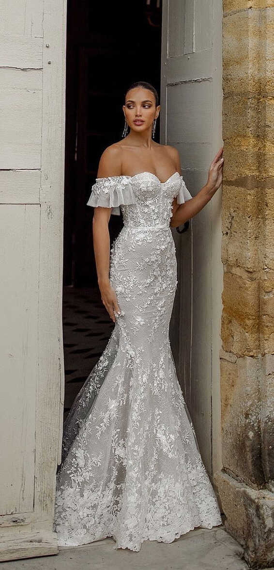 50+ Wedding Dress Trends 2023 : Super-fitted mermaid wedding gown