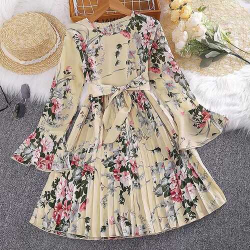 6 7 8 9 10 11 12 Year Age Old Teenage Gown Casual Girls Frock ...