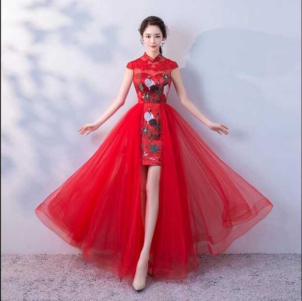 60.0US $ |Chinese Wedding Dresses Traditional Red | Qipao ...