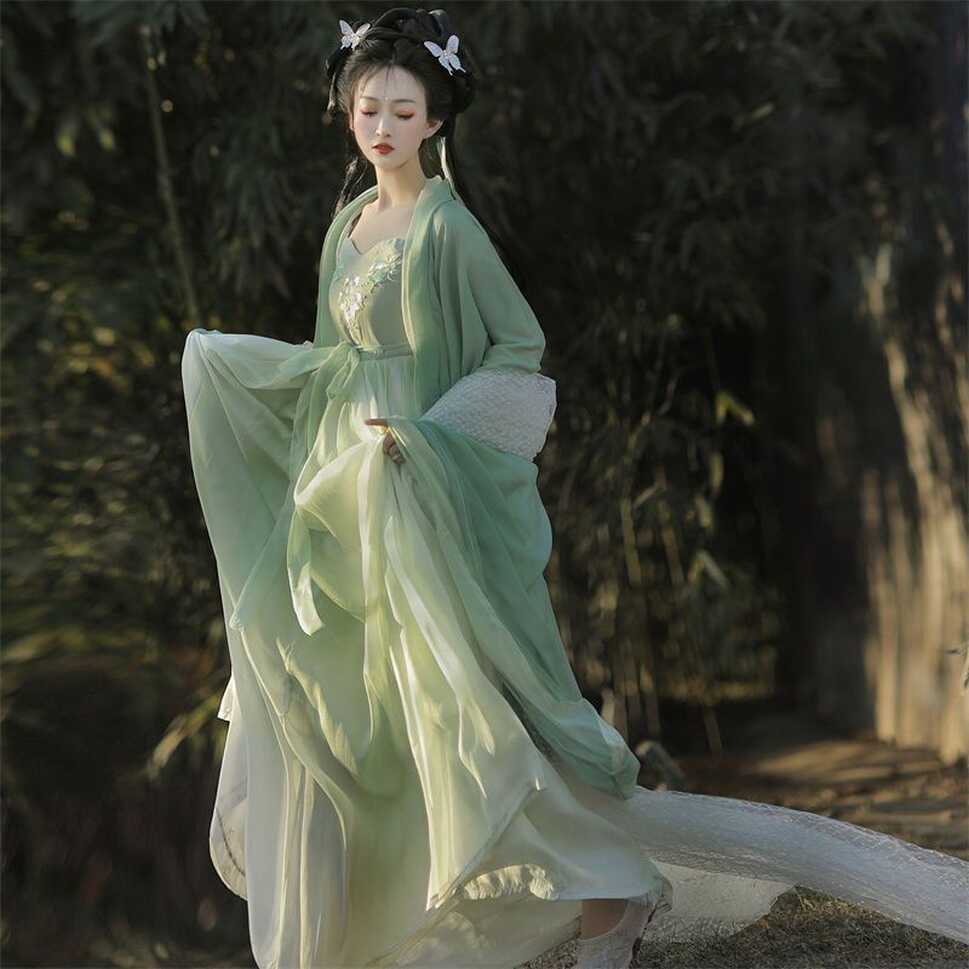 6pcs Outfit Traditional Dress Women Ancient Chinese Hanfu Cosplay ...