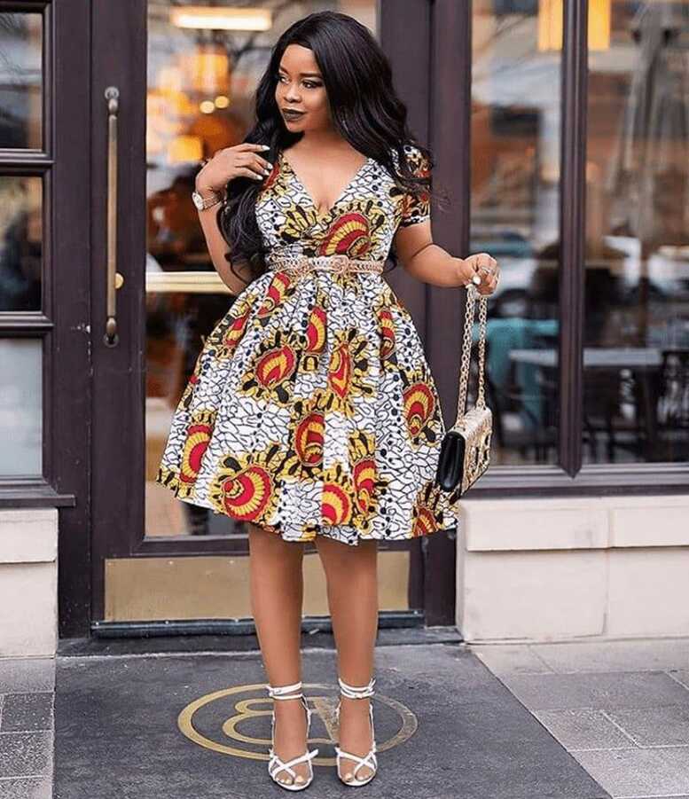 7 Ankara Short Flare Gowns That Are Perfect For Summer