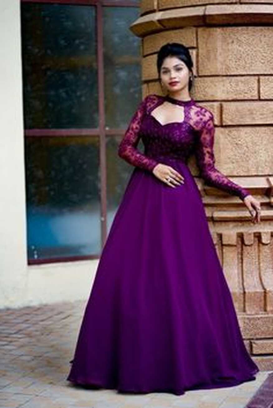 9 Best purple gown ideas | gown party wear, party wear indian ...