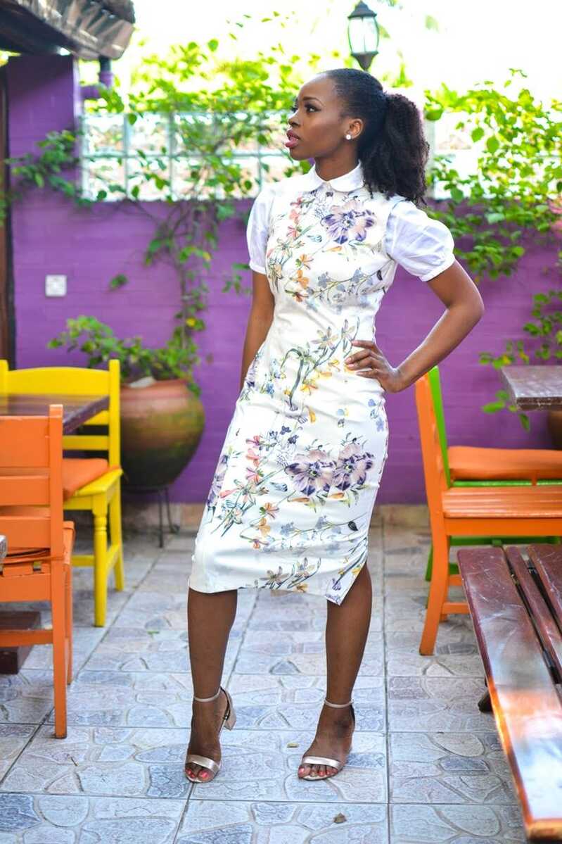 A Formal Floral Midi Dress