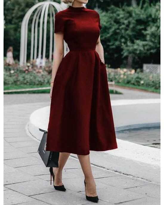 A-Line Cocktail Dresses Vintage Dress Holiday Wedding Guest Ankle ...