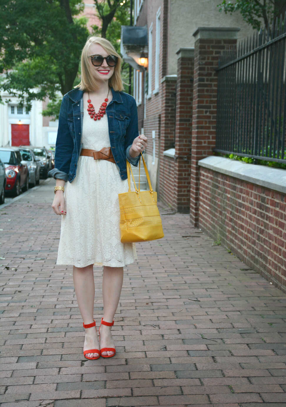 A Little White Dress and Colorful Accessories - Organized Mess