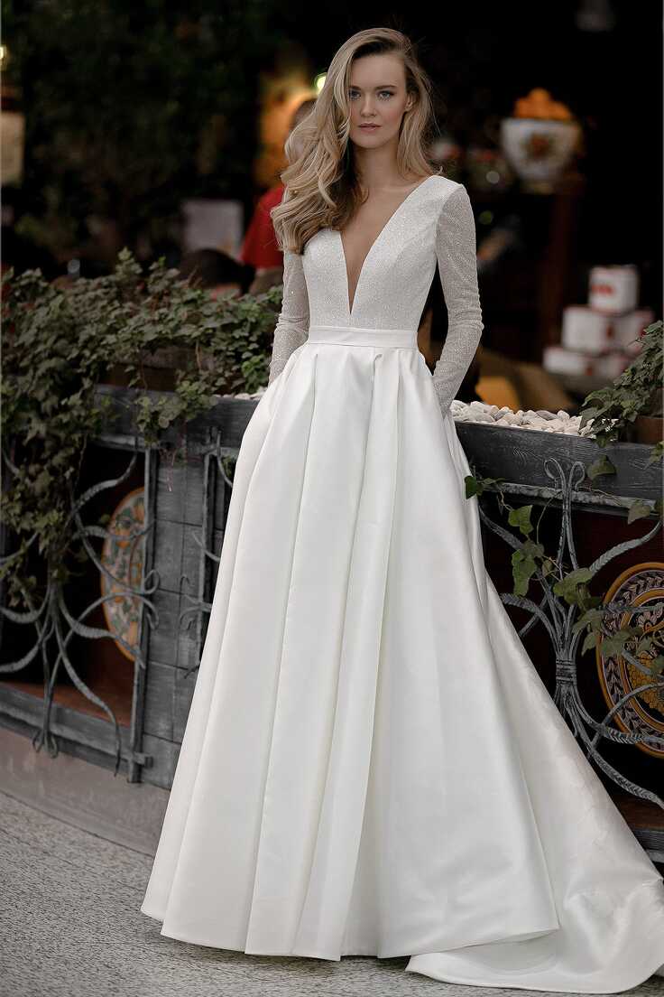 A-line Mikado Wedding Dress Koussindy – Olivia Bottega