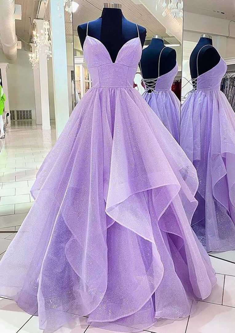 A-line Princess Sweetheart Sleeveless Long/Floor-Length Tulle ...