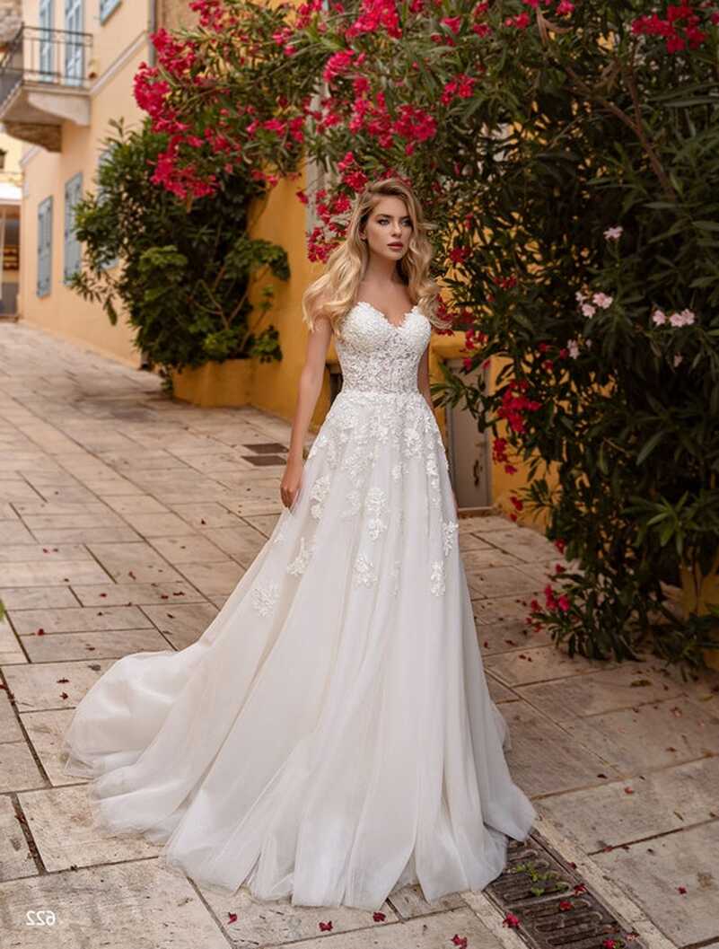 A-line Wedding Dress 622, Sleeveless Wedding Dress, Lace Wedding ...