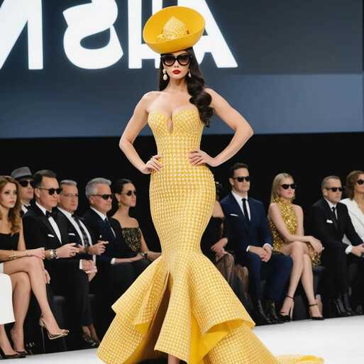 AI fashion runway design | a haute couture dress mermaid dress ...