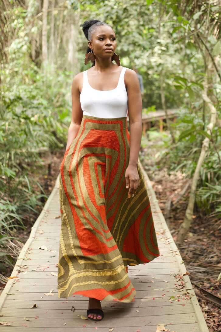 ALERO African Print Maxi Skirt | African Long Skirts | Naborhi