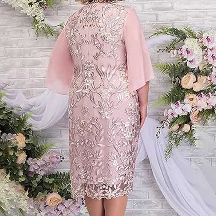 AMhomely Women&#39;s Elegant Scoop Neck Floral Lace Formal Wedding ...