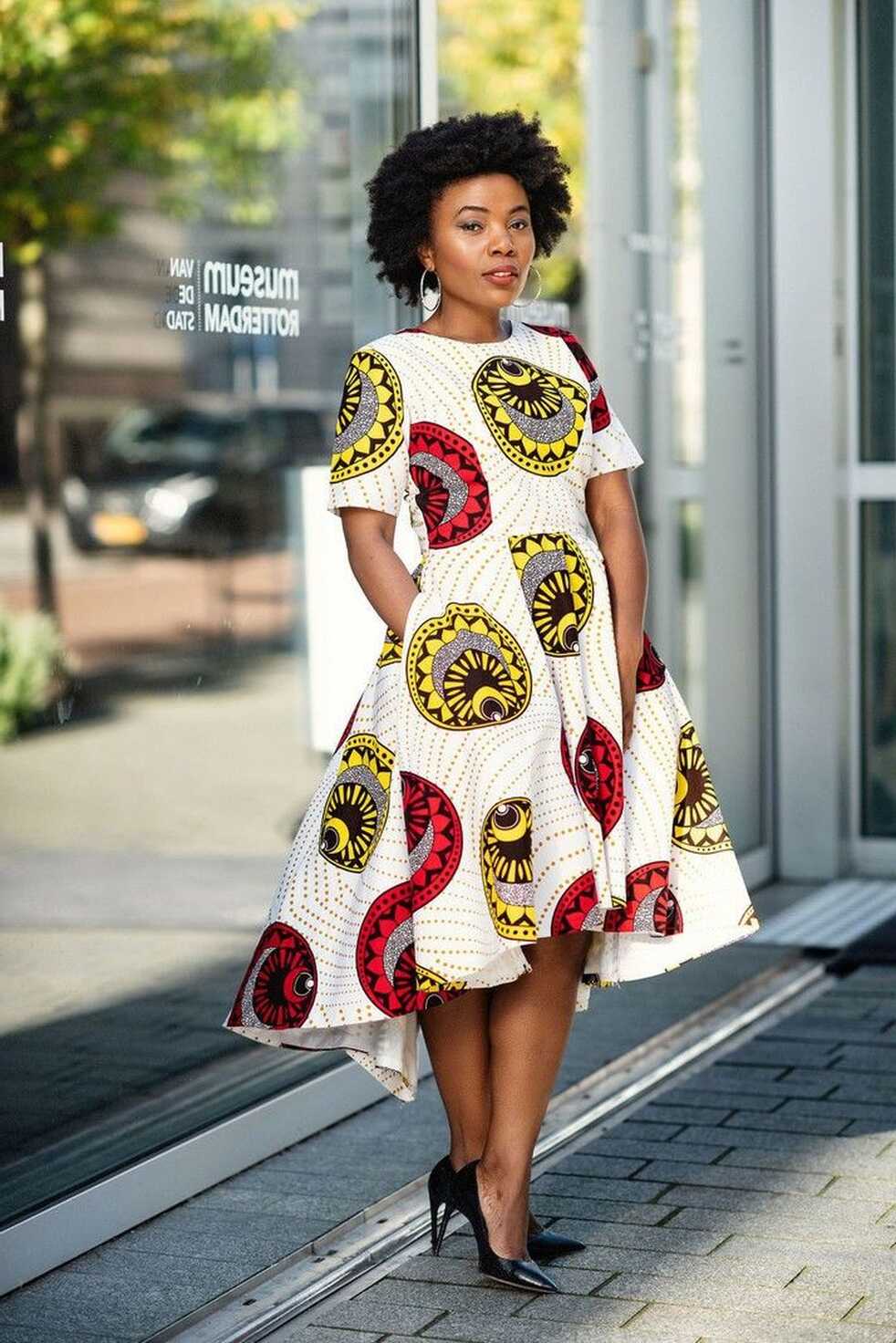 ANJOLA HIGH-LOW DRESS