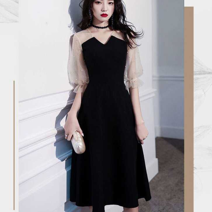 ATYUN Patchwork Mesh Dress Women Korean Elegant Long Clothing ...