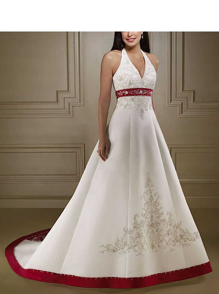 Abito da sposa Bianco e Rosso - Wedding dress White and Red ...