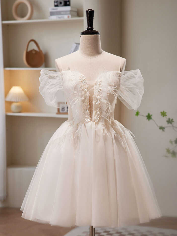 Adorable White Short Homecoming Dress Graduation Dress